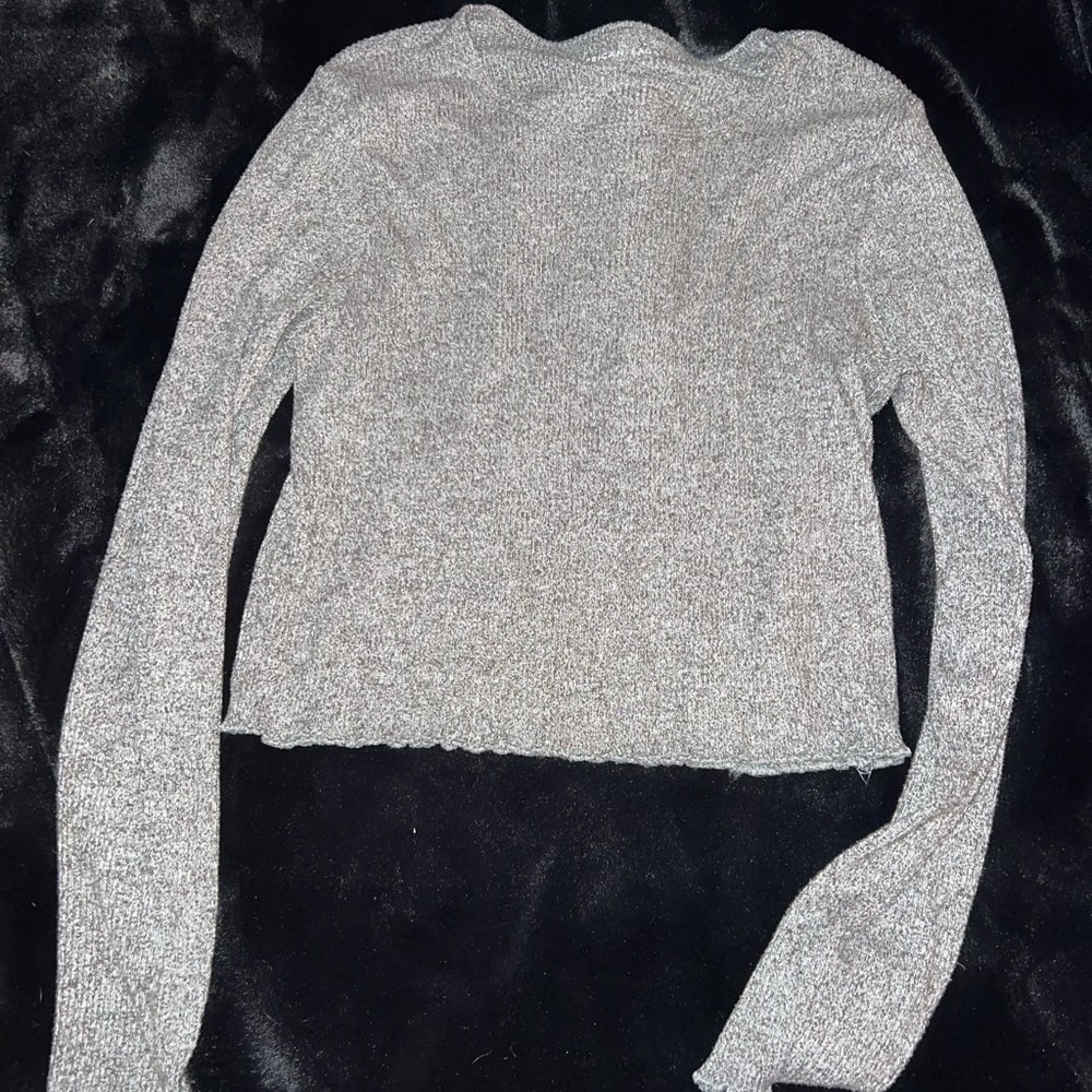 Gray/black American Eagle crop top